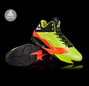 Peak 2016 Spring New Lightning IV Professional Basketball Shoes - Green/Black