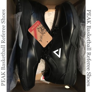 Peak FIBA Sponsor Basketball Referee Shoes in White Peak Logo