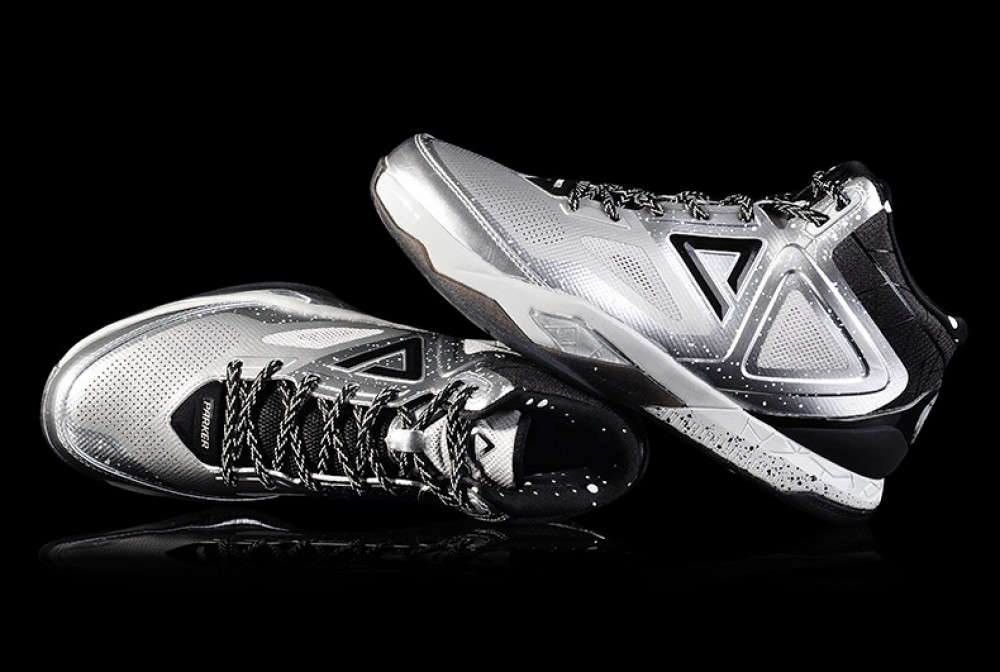 PEAK TP9 Tony Parker 3 III Professional Basketball Shoes - Metallic Silver