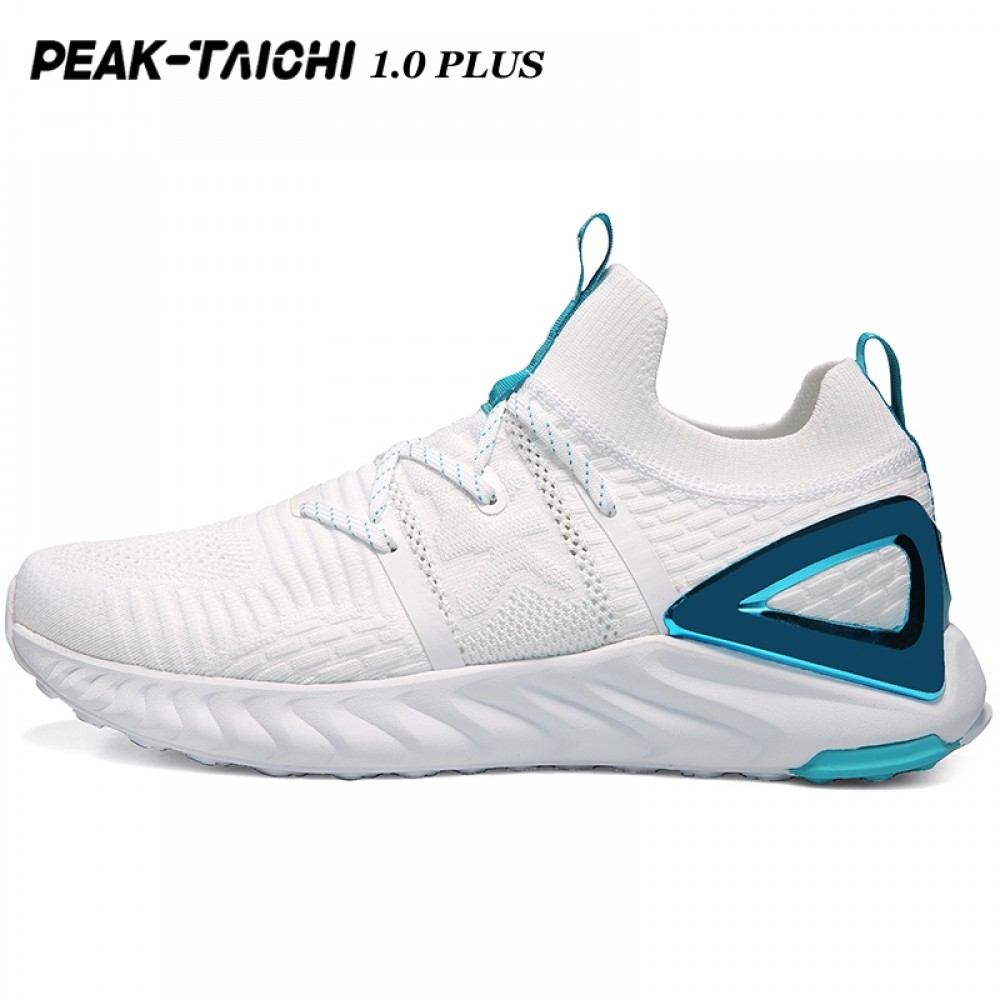 Electrify Rotten pepper PEAK 2019 Summer New PEAK-"TAICHI" 1.0 Plus Smart Running Shoes - White/Blue
