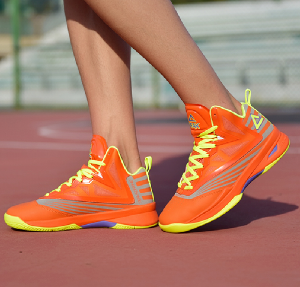 Peak Soaring II-VI 3M Reflective Professional Basketball Shoes - Orange/Yellow