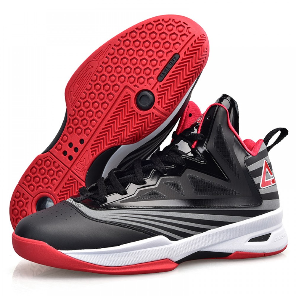 Peak Soaring II-VI 3M Reflective Professional Basketball Shoes - Black/Red