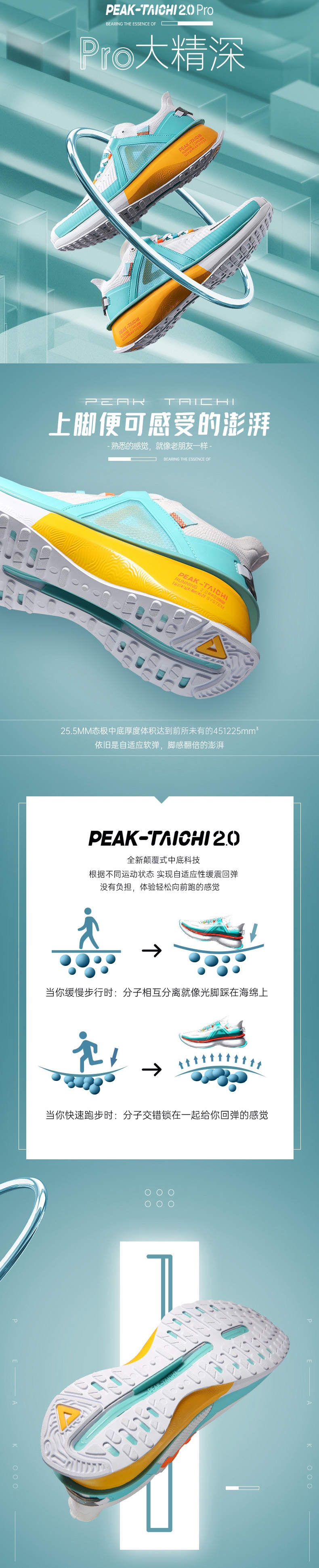PEAK 2020 PEAK-"TAICHI" 2.0 Pro Smart Running Shoes